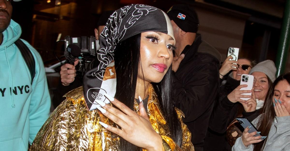 Nicki Minaj pulled a Lil' Kim and hit Fashion Week with one boob out, and  this look is completely killer