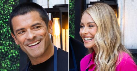 Photo of Mark Consuelos; picture of Kelly Ripa.