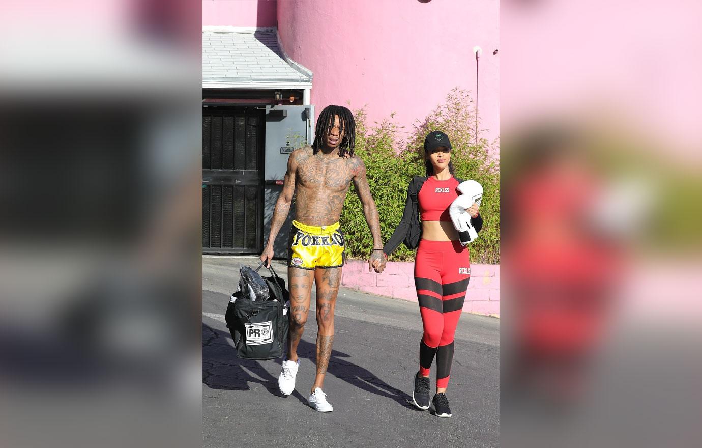 Wiz Khalifa Wears Short Shorts To The Gym While With Izabela Guedes