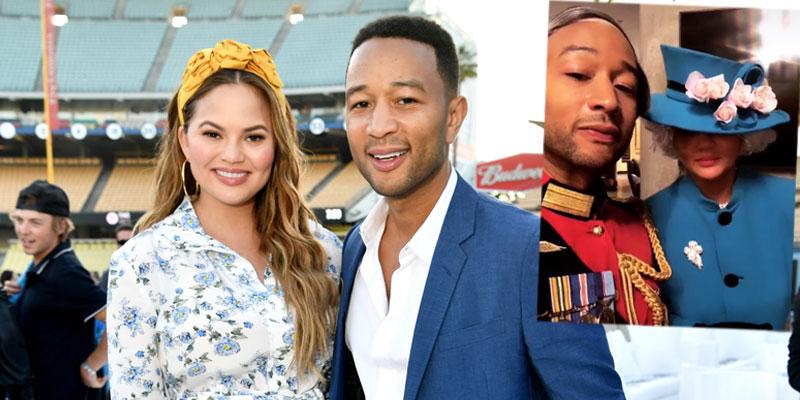 Chrissy teigen john legend queen elizabeth prince philip halloween costume pp