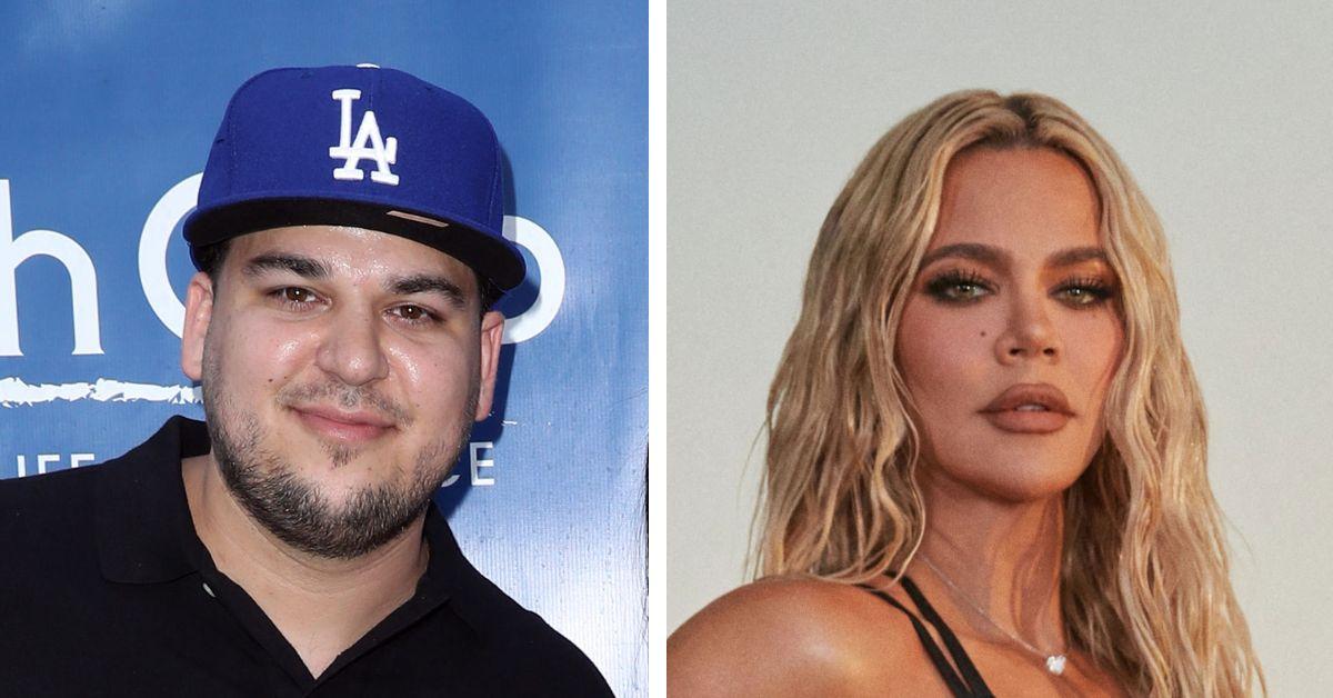 rob kardashian makes rare appearance for khloe kardashian birthday