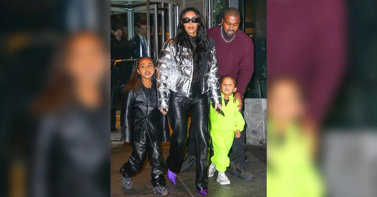 Image of Kanye West and Kim Kardashian share four children.