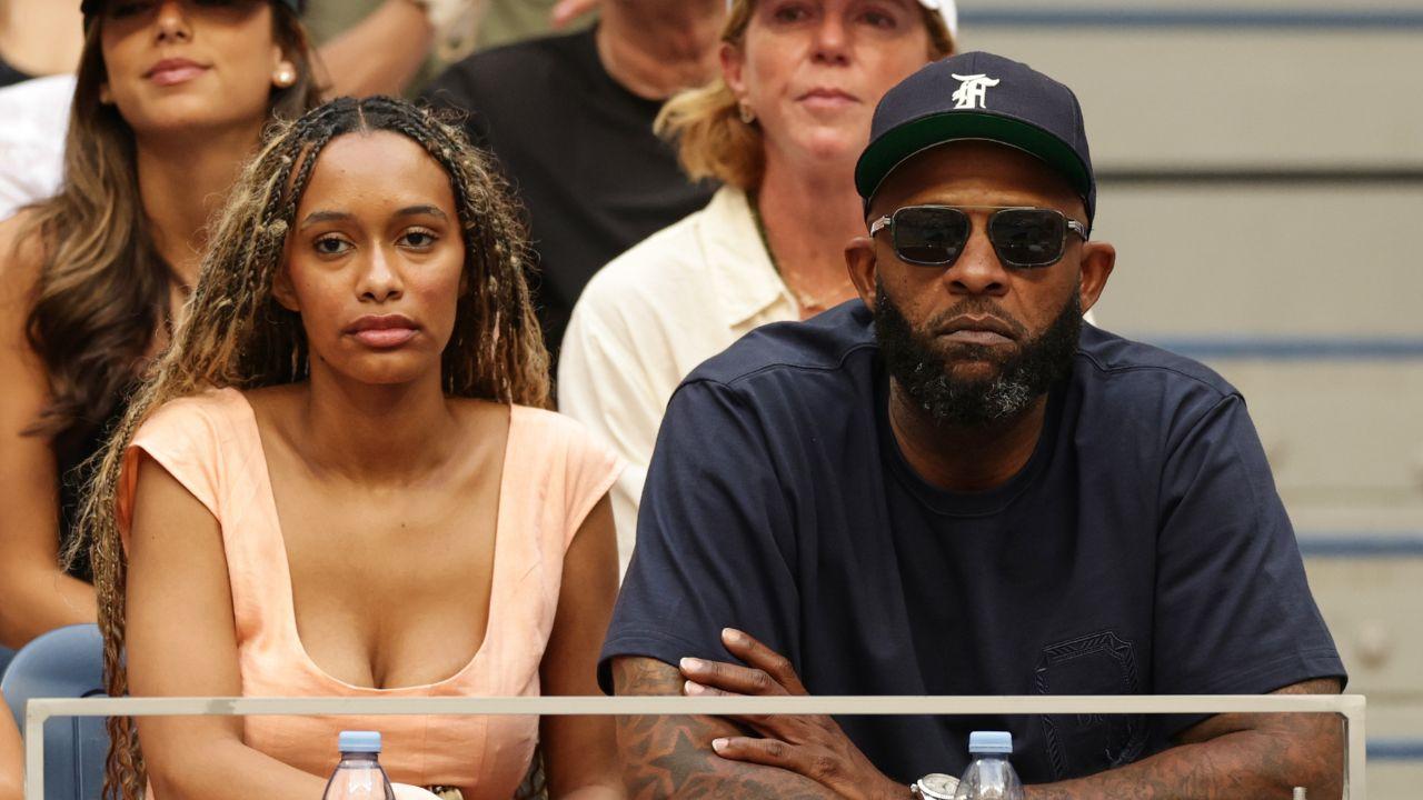 Image of CC Sabathia attended the championship match alongside his daughter.
