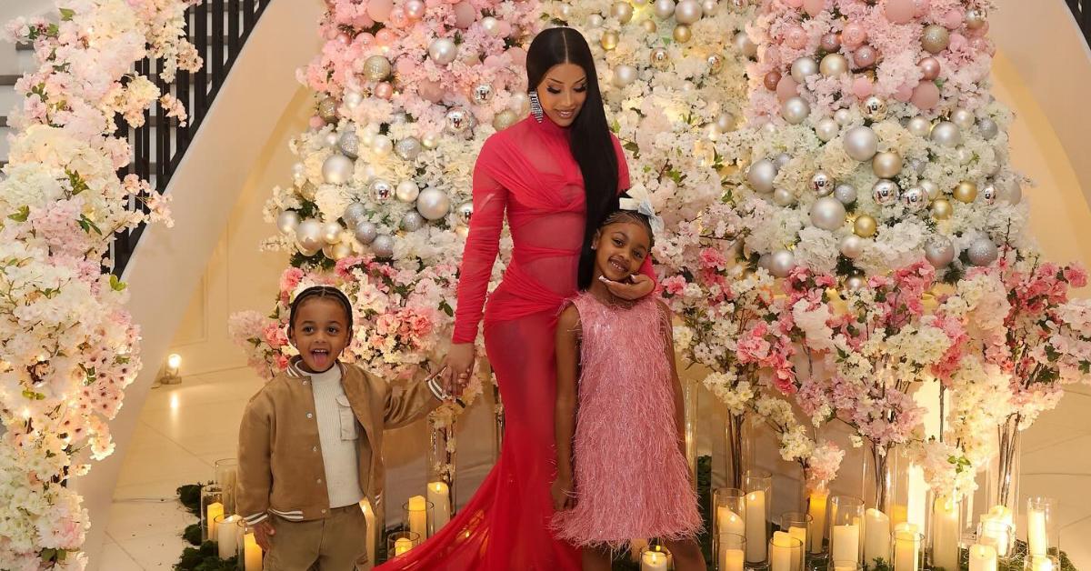 Image of Cardi B shares Kulture, 7, Wave, 4, and Blossom, 1, with her ex Offset.