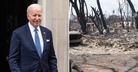 joe biden ridiculed vacationing delaware maui fires death toll coward