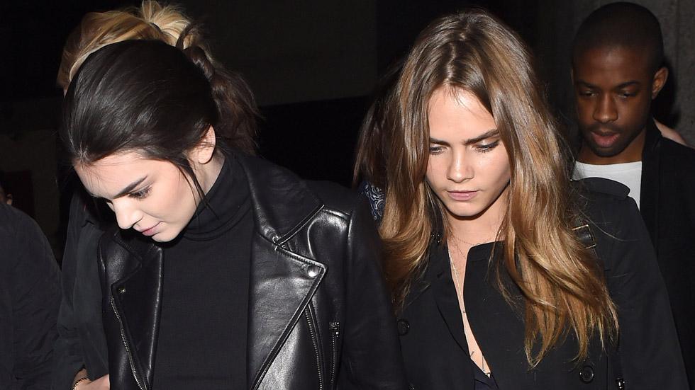 Kendall Jenner and Cara Delevingne pair up at the Giles Deacon Show **USA ONLY**