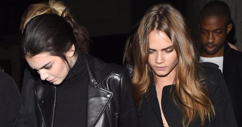 Kendall Jenner and Cara Delevingne pair up at the Giles Deacon Show **USA ONLY**