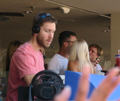 Bye, Taylor! Calvin Harris Parties With Almost-Naked Girls In Las Vegas