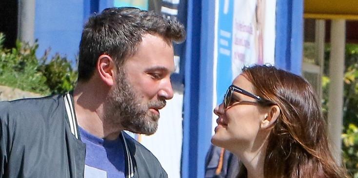 Ben Affleck and Jennifer Garner share a laugh as they leave church