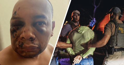 Composite photo of Jose Mejia Hernandez and ICE.