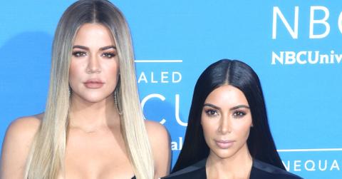 Kim and Khloe Kardashian at the 2017 NBCUniversal Upfront Red Carpet