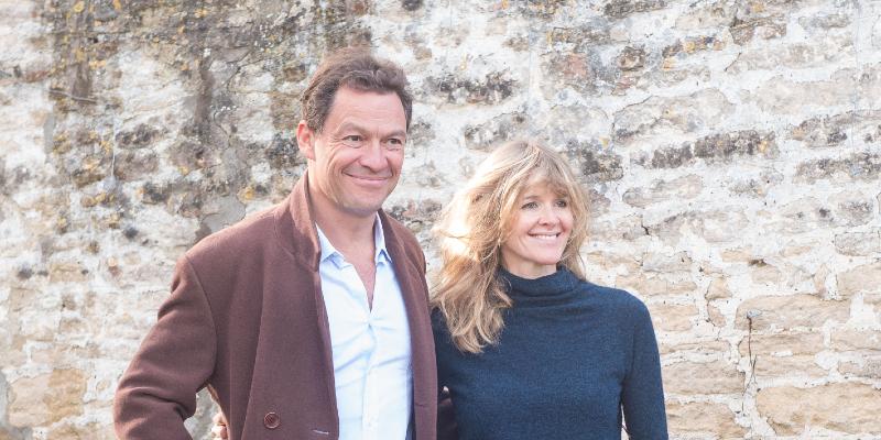 Dominic West and wife Catherine FitzGerald make a statement to press outside their Cotswolds home after Dominic was seen kissing actress Lily James whilst in Rome