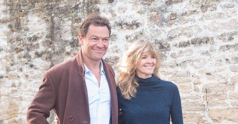 Dominic West and wife Catherine FitzGerald make a statement to press outside their Cotswolds home after Dominic was seen kissing actress Lily James whilst in Rome