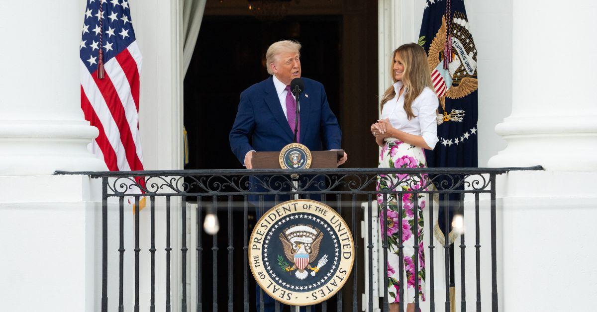 melania trump clearly uncomfortable husband flatter white house picnic