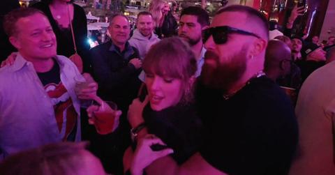 travis kelce returns las vegas after visiting taylor swift australia