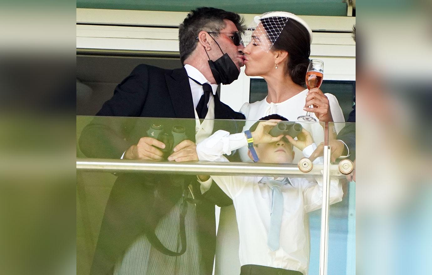 simon cowell lauren silverman kissing derby festival