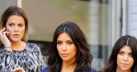 Kim Kardashian, Kourtney Kardashian and Khloe Kardashian seen out and about in NYC