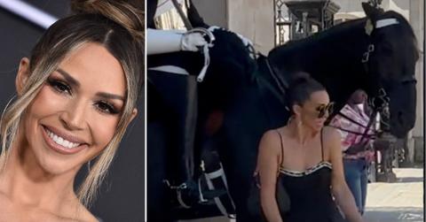 Composite photo of Scheana Shay and a horse.