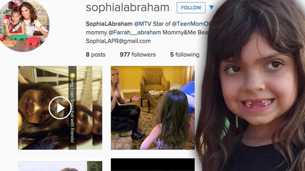 Future Social Media Star? Farrah Abraham Under Fire For Letting 6-Year-Old  Daughter Sophia Have An Instagram Account