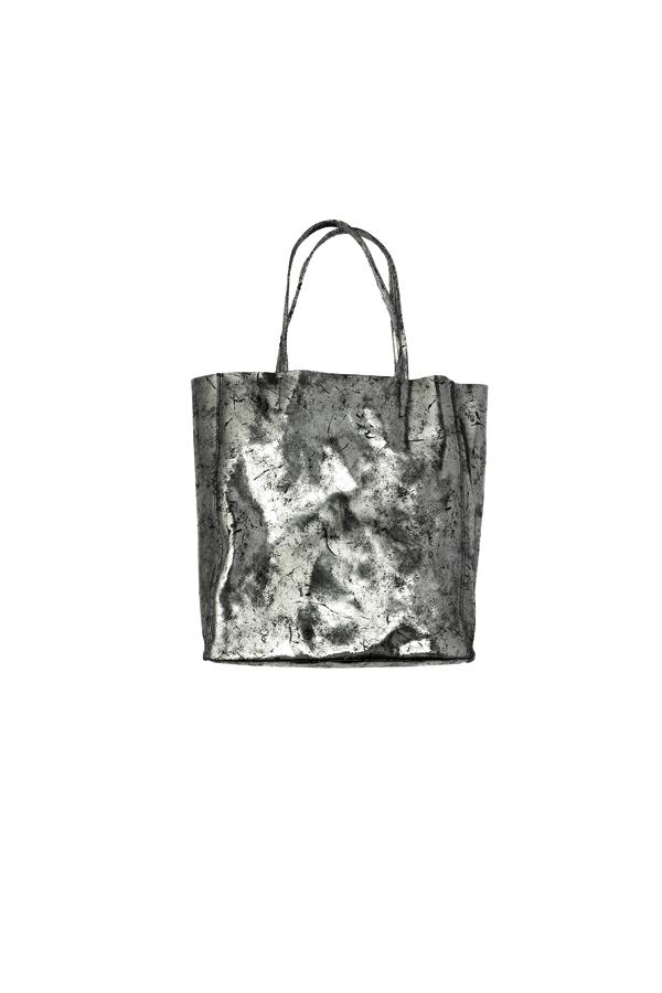 Metallic tote bag