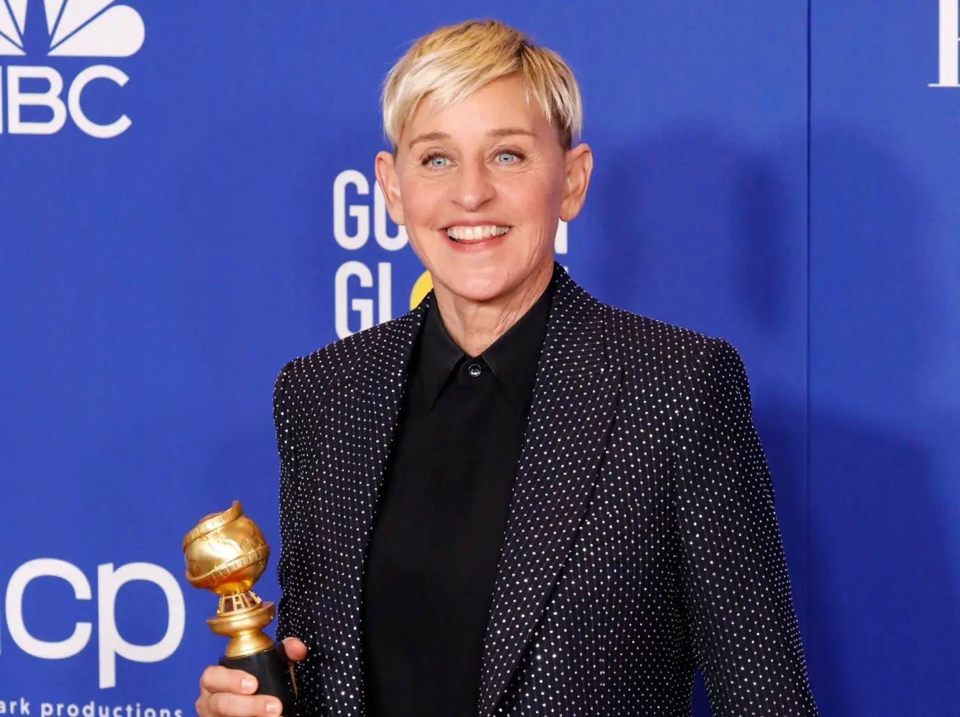 ellen degeneres debuts brunette hair moving england photo