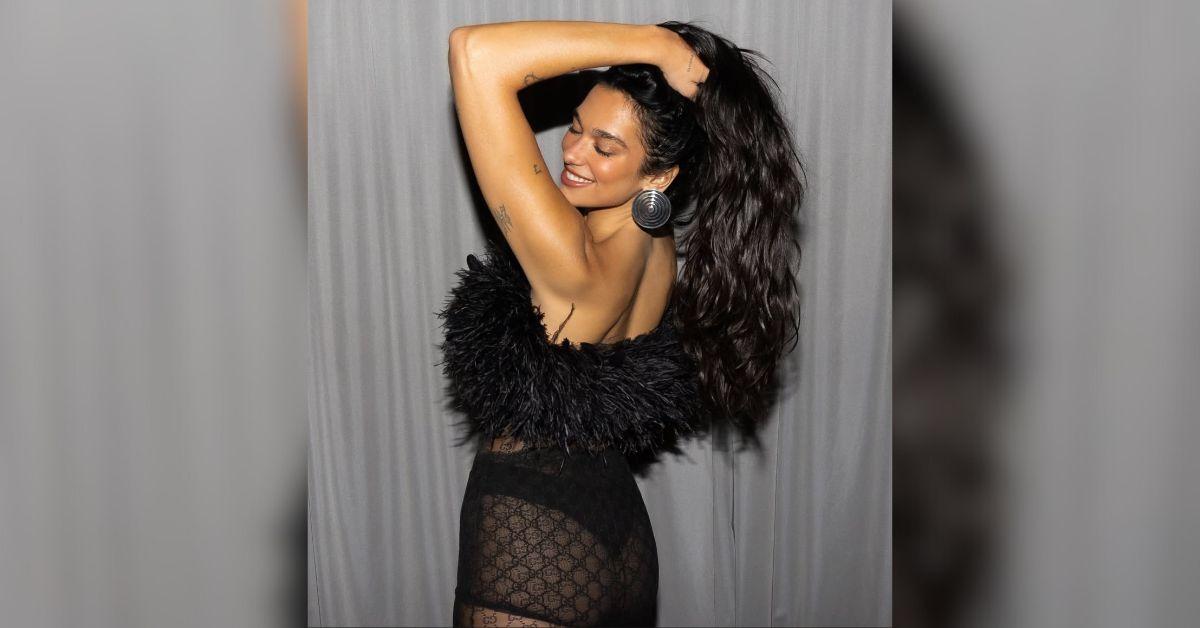 image of Dua Lipa gave fans a glimpse of her thong in a post on Sunday, December 7.