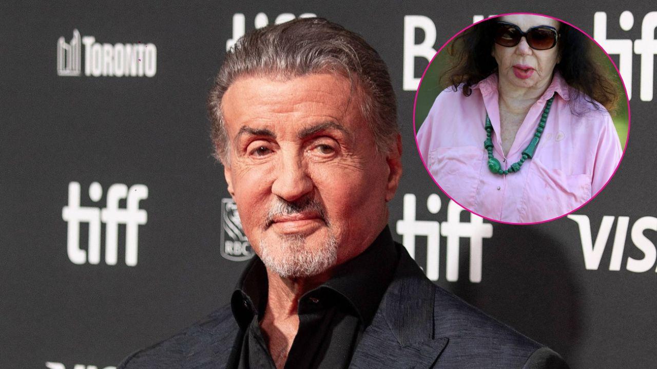 Image of Sylvester Stallone and (inset) Jackie Stallone.