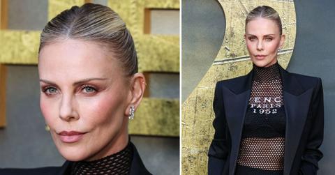 Two photos of Charlize Theron