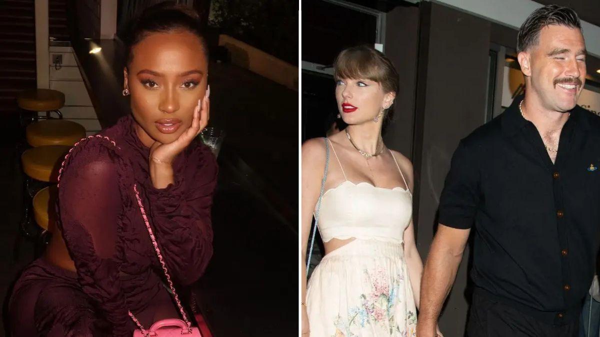 Photo of Kayla Nicole, Taylor Swift and Travis Kelce