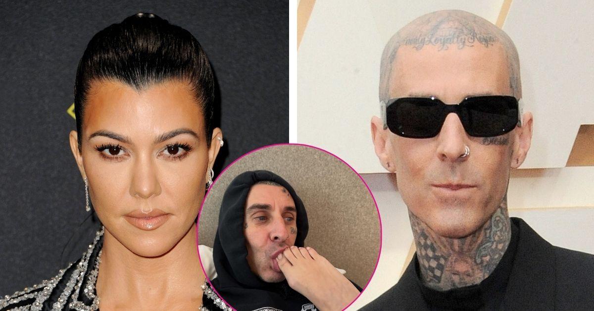 travis barker slammed for kissing kourtney kardashian feet photo