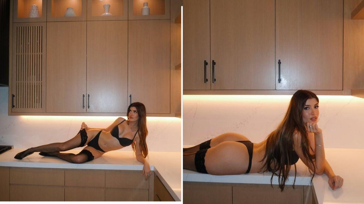 image of The star wore minimal makeup and kept her hair down.