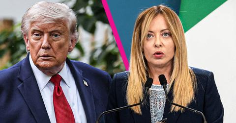 Composite photo of Donald Trump and Giorgia Meloni