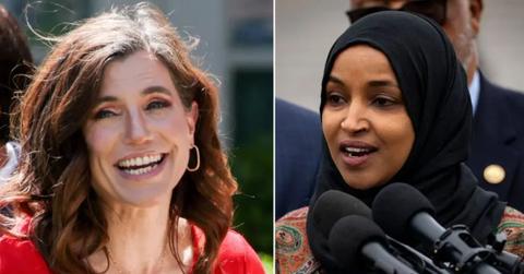 Split photo of Nancy Mace and Ilhan Omar.