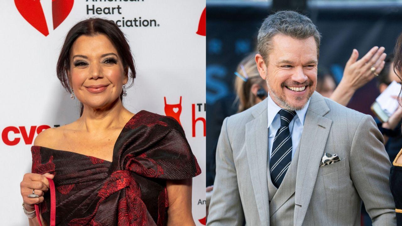 Split image of Ana Navarro and Matt Damon.