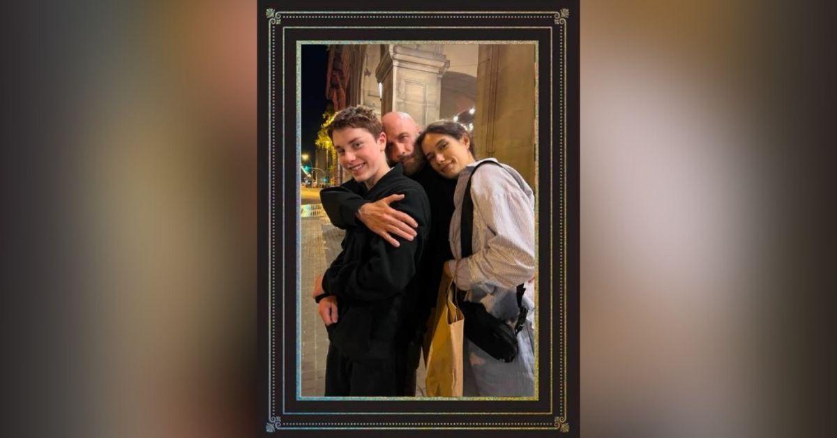image of John Travolta shared a belated 2025 Christmas card with his children.