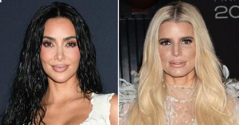 Composite photo of Kim Kardashian and Jessica Simpson.