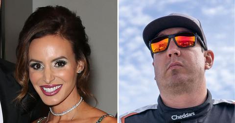 split photo of Samantha & Kyle Busch