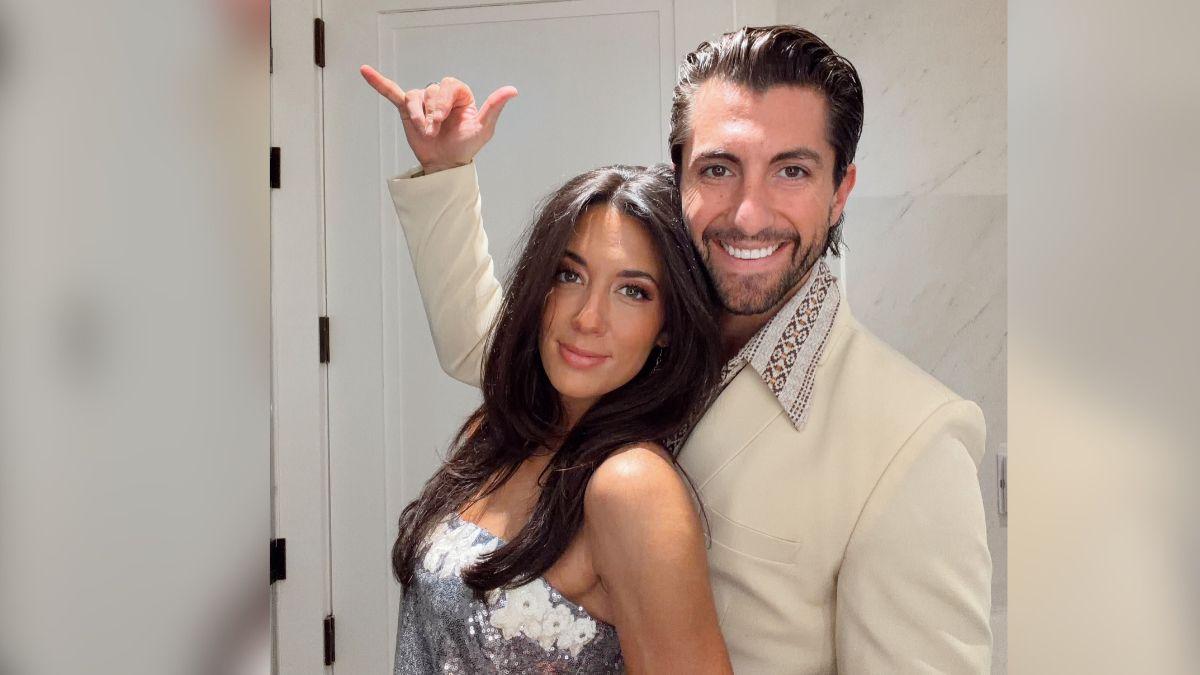 image of Jason Tartick said he was 'so excited' to propose. 