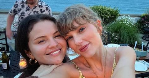 photo of Selena Gomez and Taylor Swift.