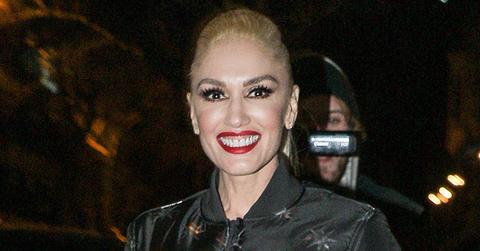 Gwen Stefani is seen given a Valentines box of chocolate, a teddy bear and gifts from a fan after celebrating her hair dresser, Danillo 60th birthday at Dovetail in New York City.