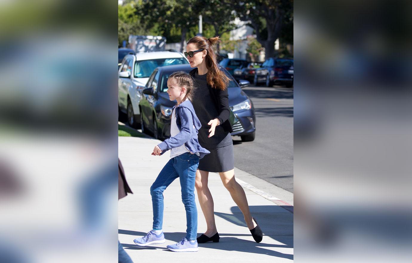 Jennifer Garner and Ben Affleck went to  church with the kids