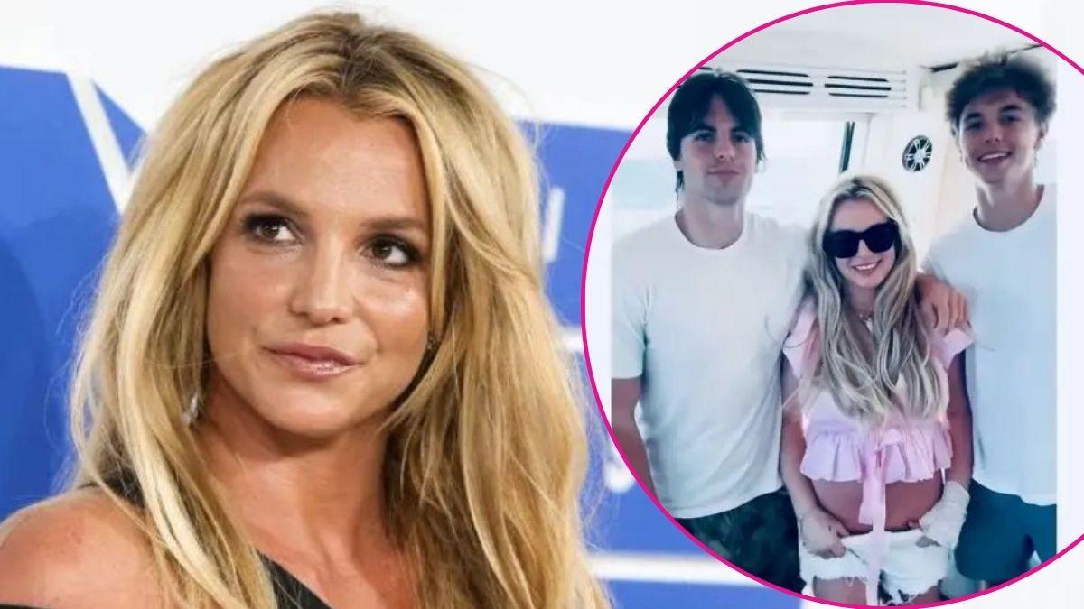 Photo of Britney Spears, Jayden James and Sean Preston