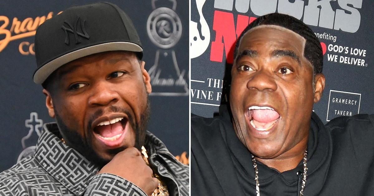 cent trolls tracy morgan for vomiting at new york knicks game wtf going on bro pp