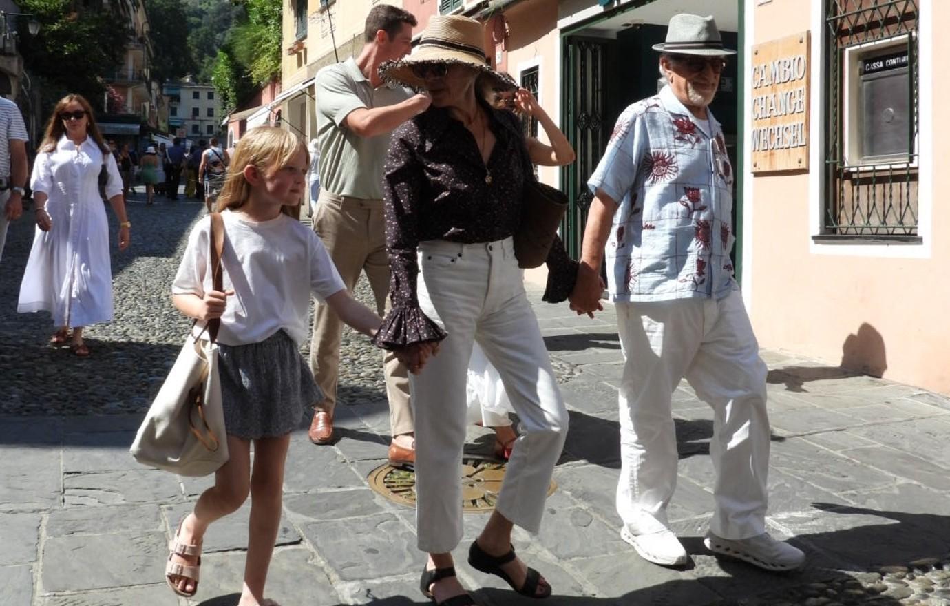 steven spielber seen vacation family portofino