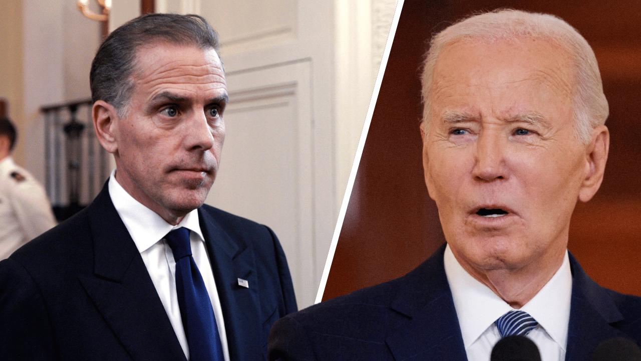 Composite photo of Hunter Biden and Joe Biden.