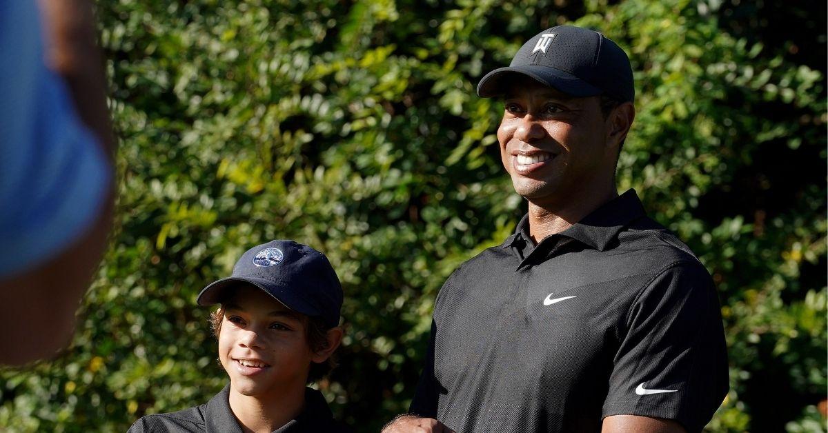 tiger woods son charlie second place  pnc championship