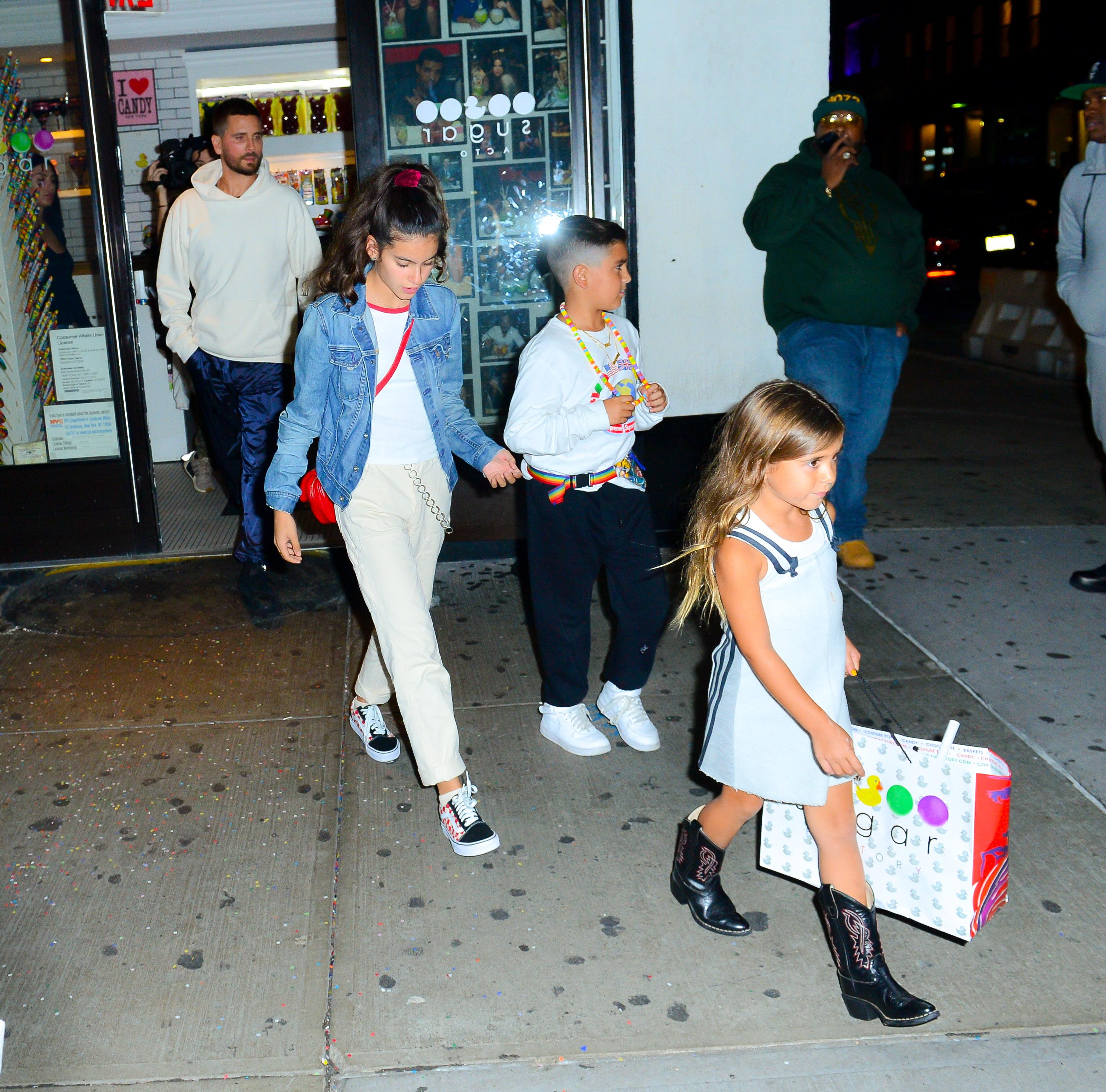 Scott Disick takes kids to Sugar Factory for candy during family night  out