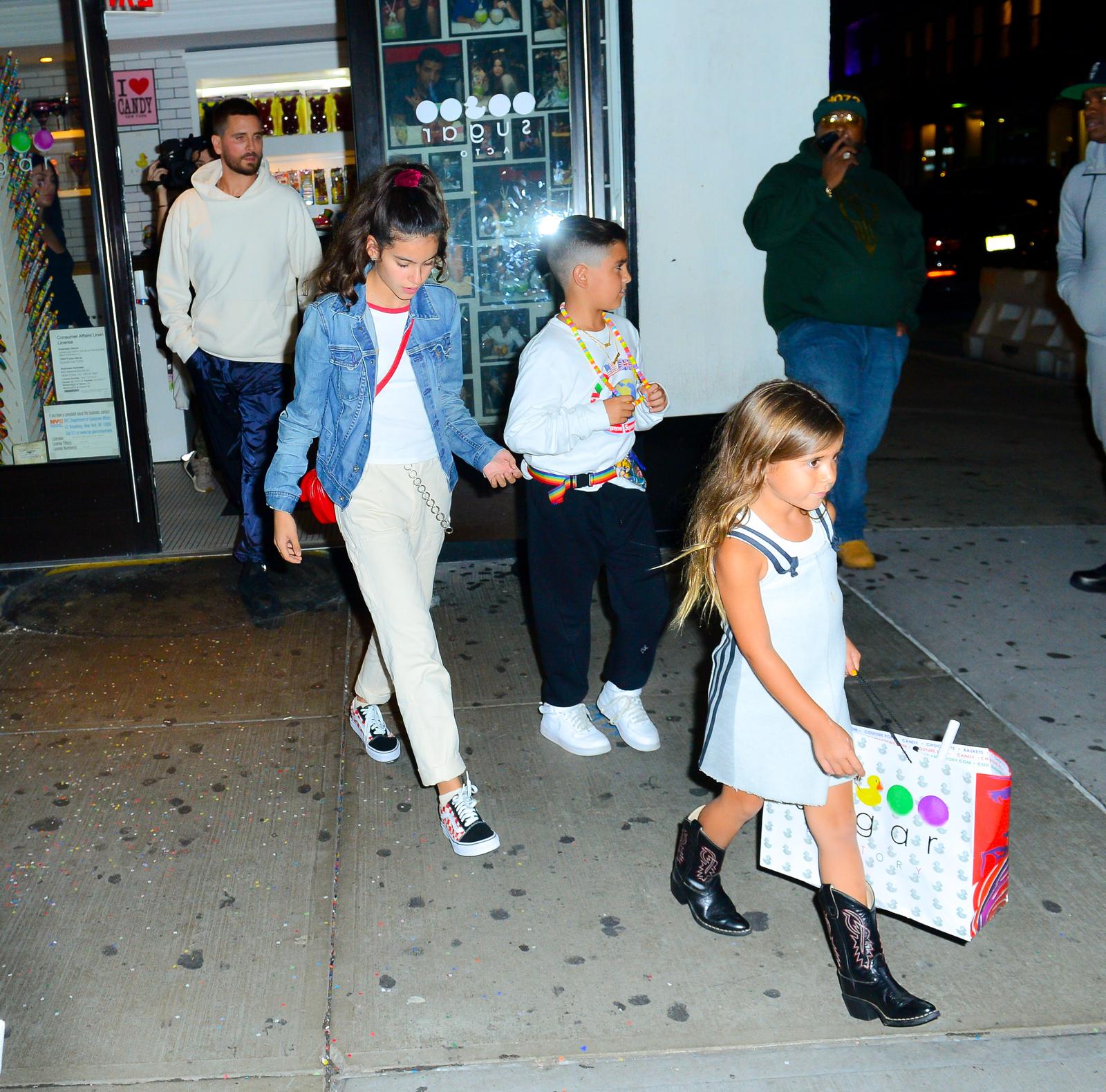Kourtney Kardashian & Scott Disick Reunite In NYC With Their Kids