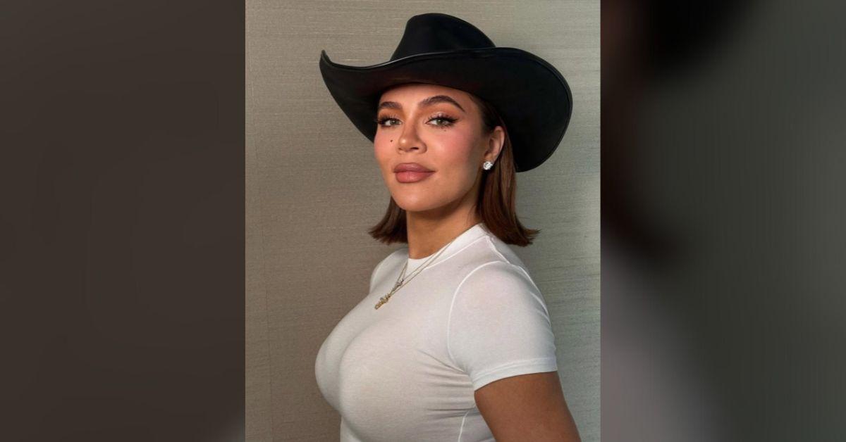 khloe kardashian exposes bra see through shirt cowboy hat photos