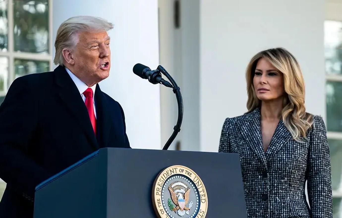 Melania Trump Seen Out For First Time In Ten Days Beside Donald